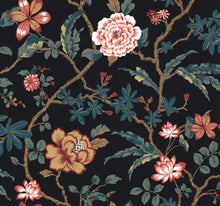 MX9656 Courtyard Botanical Scarlet Astoria Wallpaper by York Wallcoverings