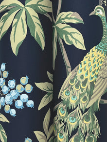 MX9661 Peacock Estate Navy Astoria Wallpaper by York Wallcoverings