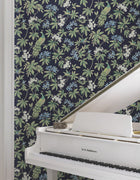 MX9661 Peacock Estate Navy Astoria Wallpaper by York Wallcoverings