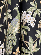 MX9662 Peacock Estate Black Astoria Wallpaper by York Wallcoverings