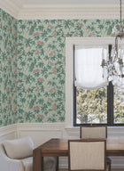 MX9663 Peacock Estate Blue Astoria Wallpaper by York Wallcoverings