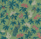 MX9664 Peacock Estate Green Astoria Wallpaper by York Wallcoverings