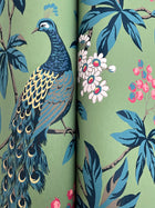 MX9664 Peacock Estate Green Astoria Wallpaper by York Wallcoverings