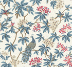 MX9666 Peacock Estate White Astoria Wallpaper by York Wallcoverings