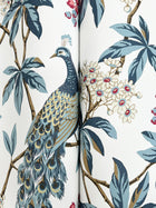 MX9666 Peacock Estate White Astoria Wallpaper by York Wallcoverings