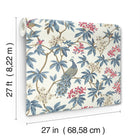 MX9666 Peacock Estate White Astoria Wallpaper by York Wallcoverings