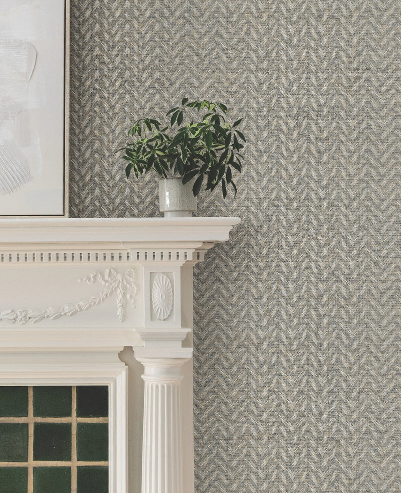 MX9671 Regent Charcoal Astoria Wallpaper by York Wallcoverings