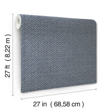 MX9675 Regent Navy Astoria Wallpaper by York Wallcoverings
