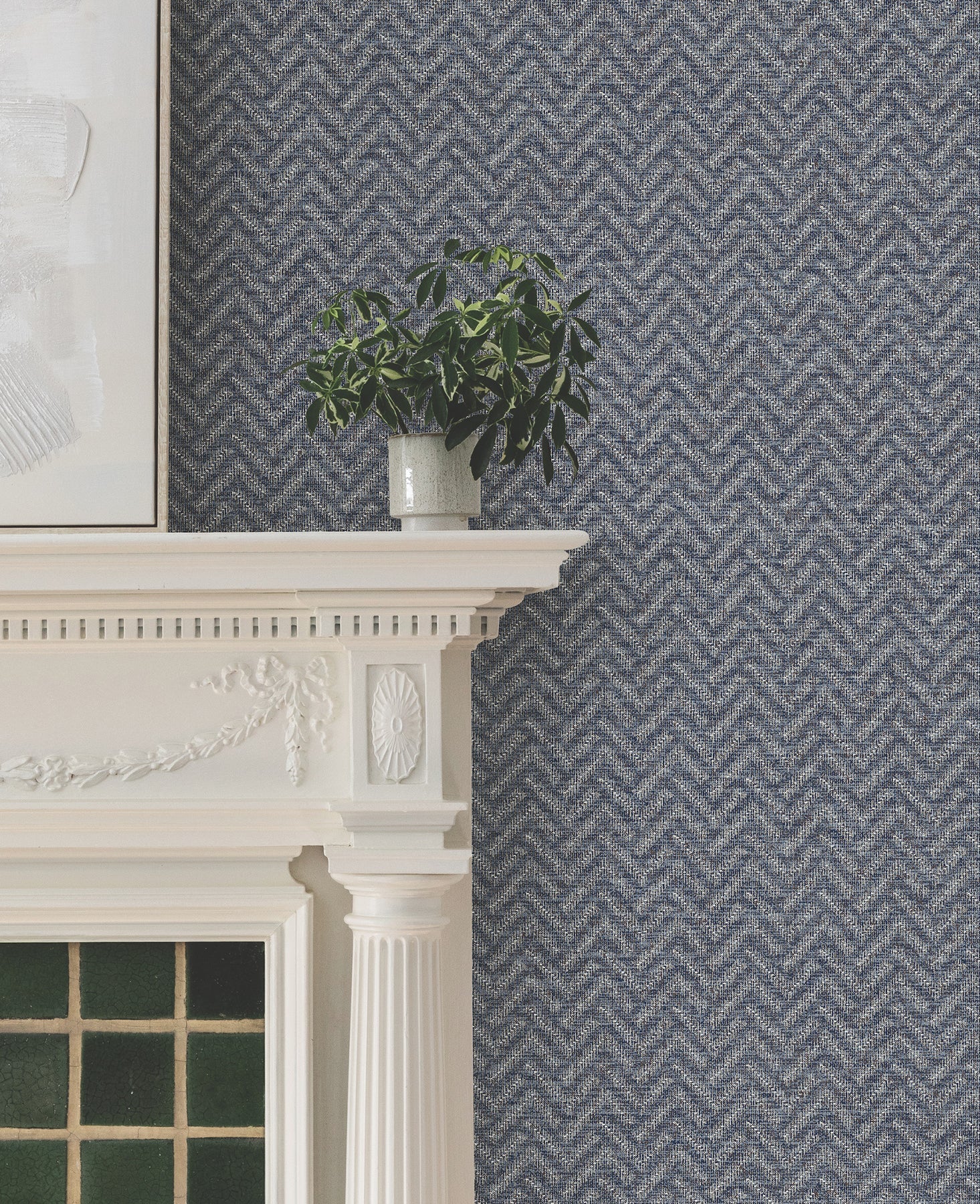 MX9675 Regent Navy Astoria Wallpaper by York Wallcoverings