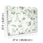 MX9680 Floral Lace Green Astoria Wallpaper by York Wallcoverings
