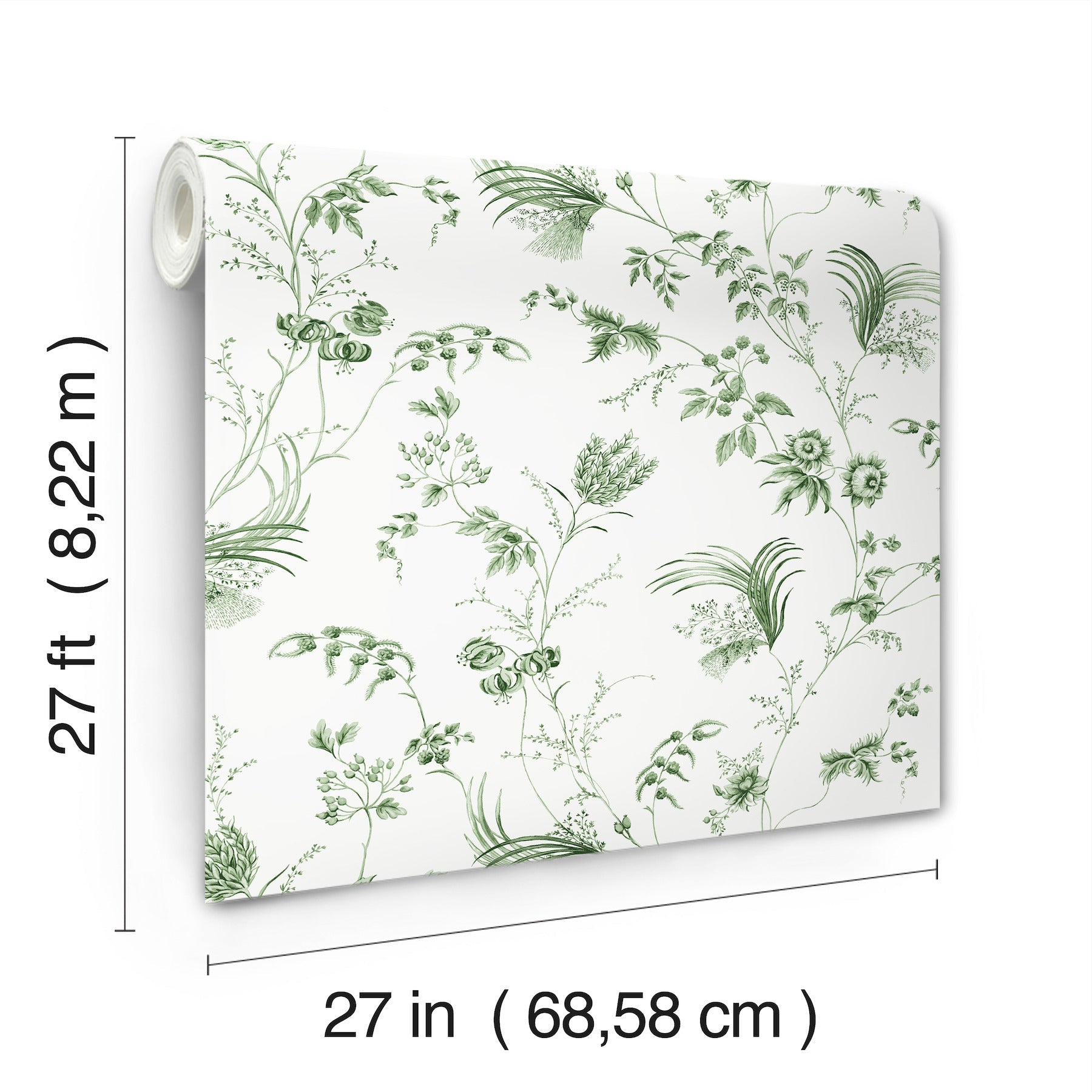 MX9680 Floral Lace Green Astoria Wallpaper by York Wallcoverings