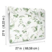 MX9680 Floral Lace Green Astoria Wallpaper by York Wallcoverings