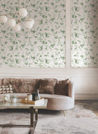 MX9680 Floral Lace Green Astoria Wallpaper by York Wallcoverings