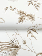 MX9681 Floral Lace Taupe Astoria Wallpaper by York Wallcoverings