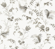 MX9682 Floral Lace Black Astoria Wallpaper by York Wallcoverings