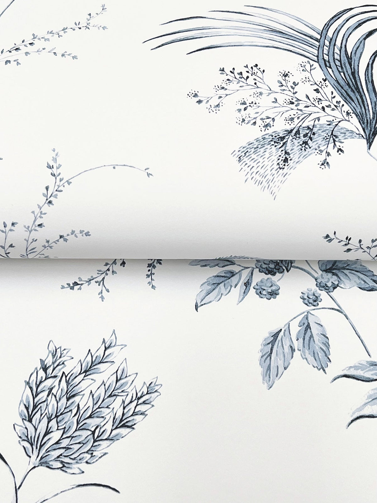 MX9683 Floral Lace Navy Astoria Wallpaper by York Wallcoverings