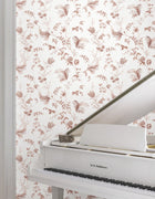 MX9684 Floral Lace Brick Astoria Wallpaper by York Wallcoverings