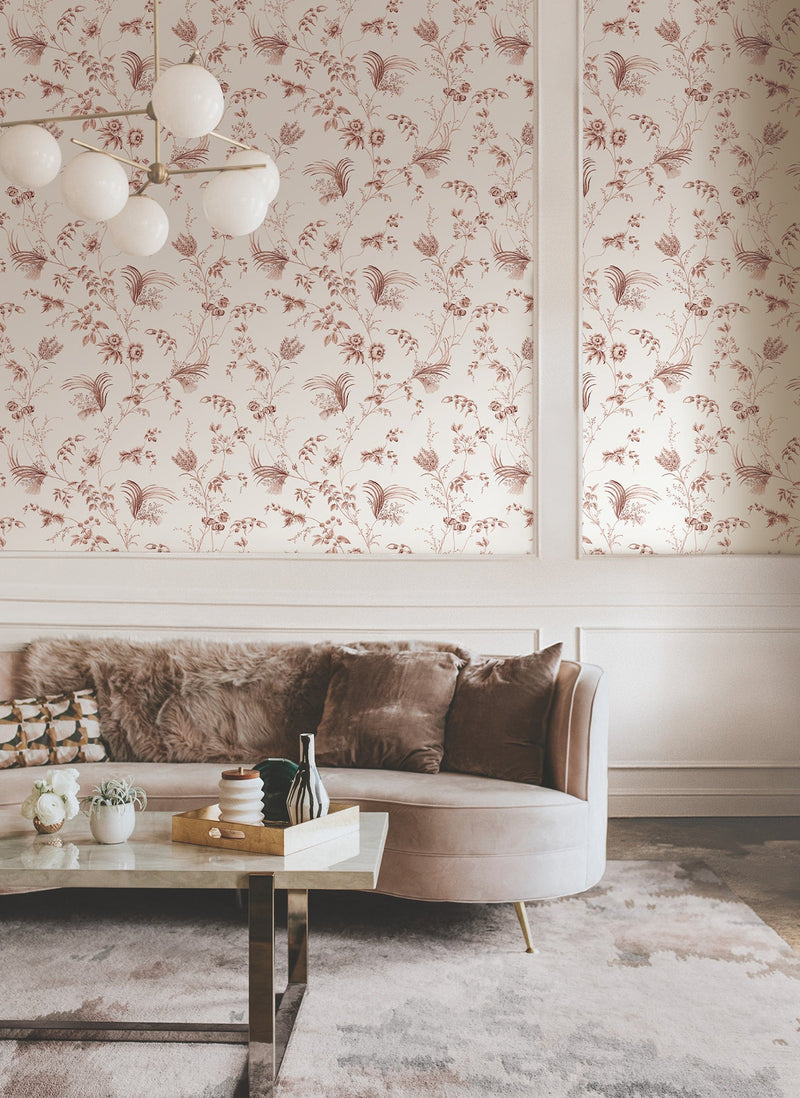 MX9684 Floral Lace Brick Astoria Wallpaper by York Wallcoverings