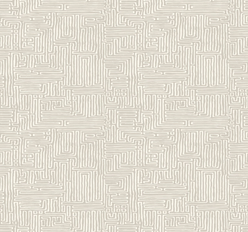 MX9685 Passages Taupe Astoria Wallpaper by York Wallcoverings