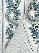 MX9692 Abbey's Garland Aqua Astoria Wallpaper by York Wallcoverings