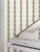 MX9693 Abbey's Garland Red & Green Astoria Wallpaper by York Wallcoverings