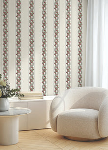 MX9693 Abbey's Garland Red & Green Astoria Wallpaper by York Wallcoverings