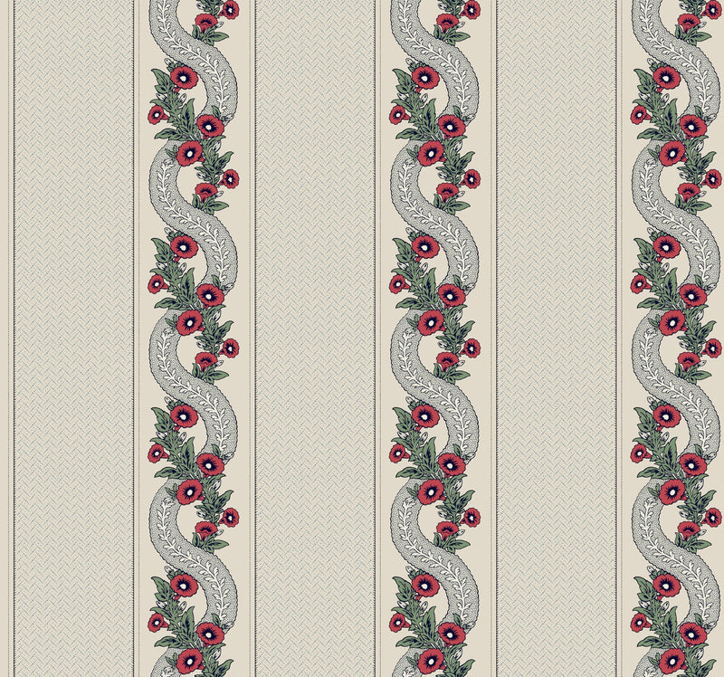MX9694 Abbey's Garland Ruby Astoria Wallpaper by York Wallcoverings