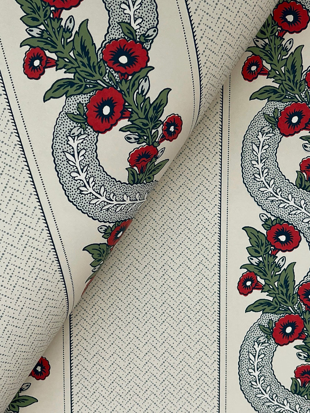 MX9694 Abbey's Garland Ruby Astoria Wallpaper by York Wallcoverings
