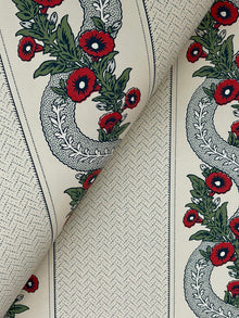 MX9694 Abbey's Garland Ruby Astoria Wallpaper by York Wallcoverings