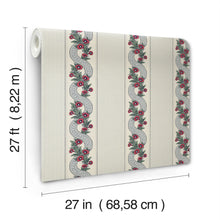 MX9694 Abbey's Garland Ruby Astoria Wallpaper by York Wallcoverings