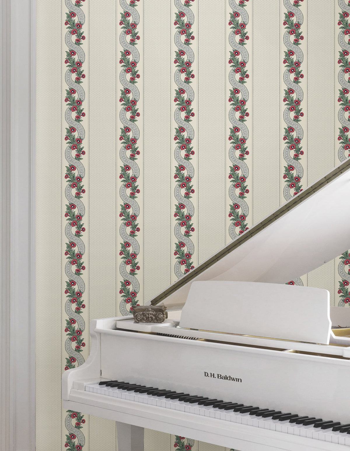 MX9694 Abbey's Garland Ruby Astoria Wallpaper by York Wallcoverings