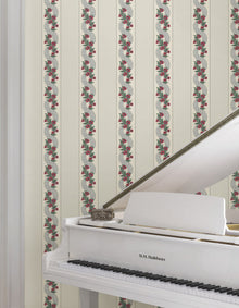 MX9694 Abbey's Garland Ruby Astoria Wallpaper by York Wallcoverings
