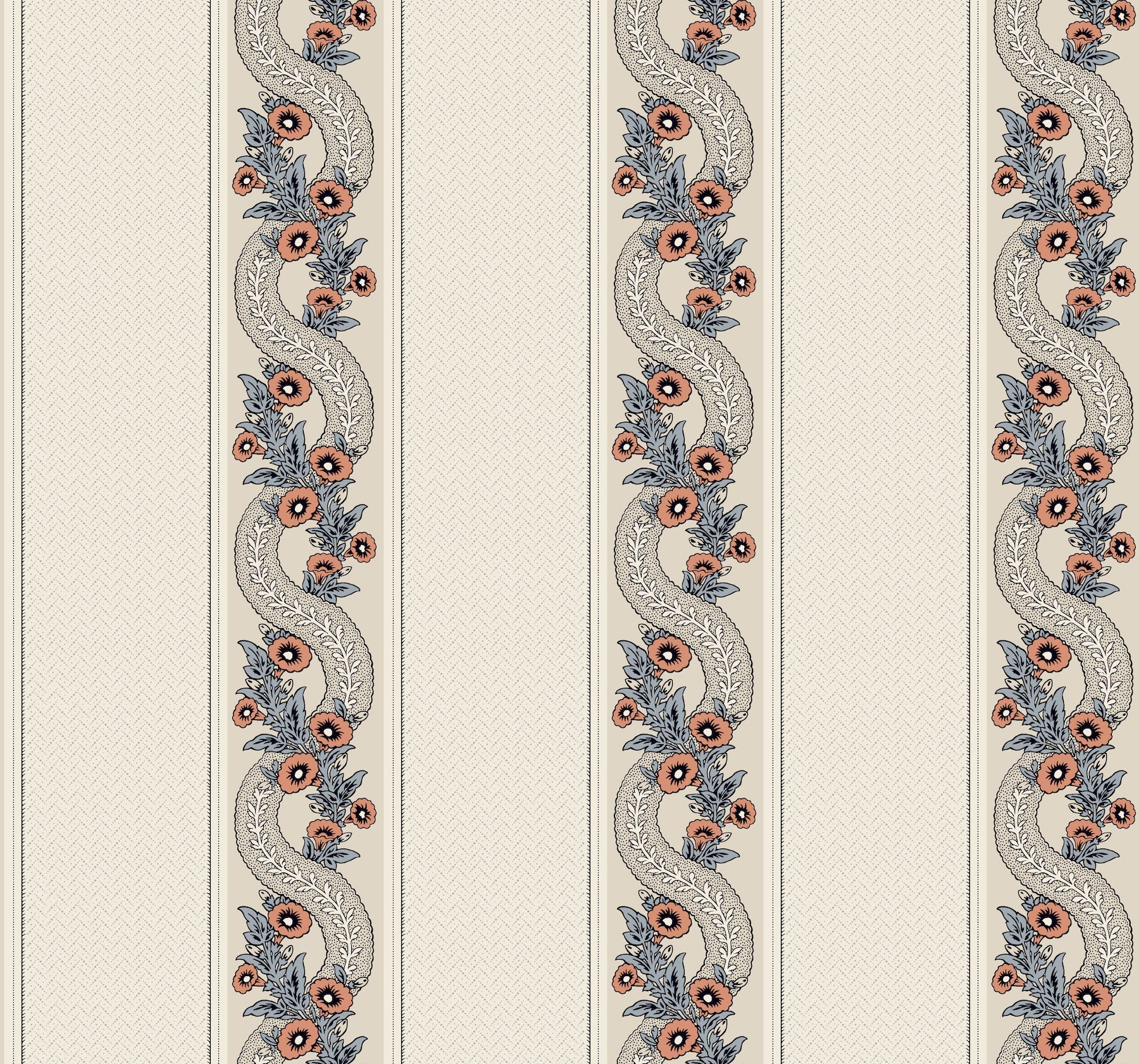 MX9696 Abbey's Garland Coral Astoria Wallpaper by York Wallcoverings
