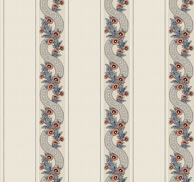 MX9696 Abbey's Garland Coral Astoria Wallpaper by York Wallcoverings