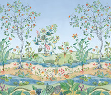 W7817-01 Mythica Mural Rhapsody Azure Wallpaper by Osborne & Little
