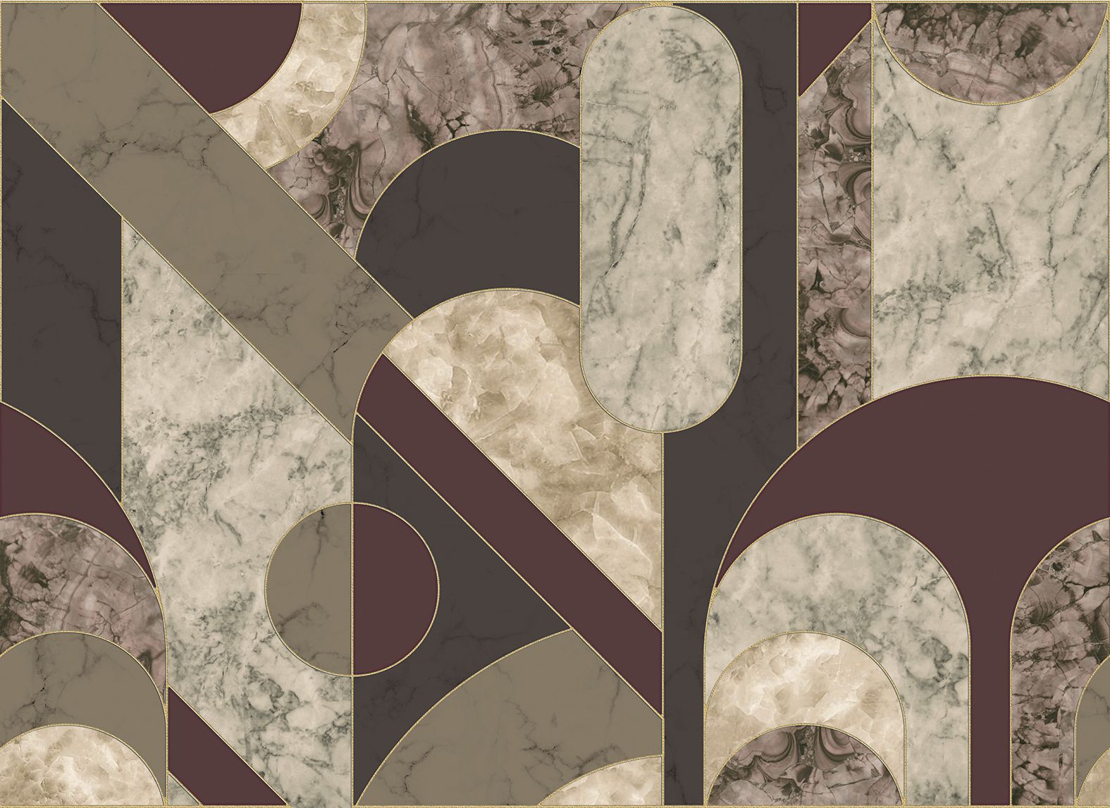 Capsules Gold (M3302-8) Diversity Mural by Tres Tintas