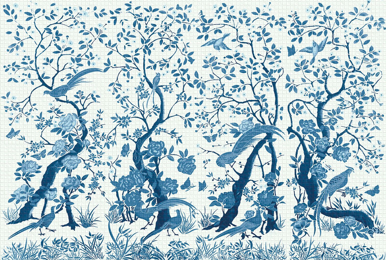 M3303-4 Chinoiserie Green Diversity Mural by Tres Tintas