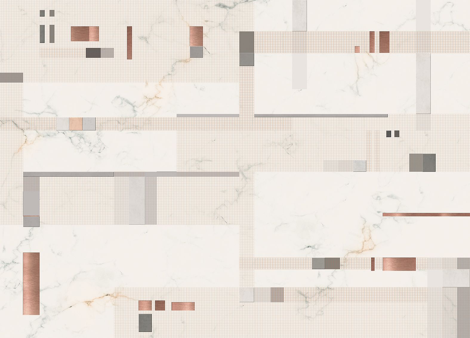 M3304-7 Pixels Brown Diversity Mural by Tres Tintas