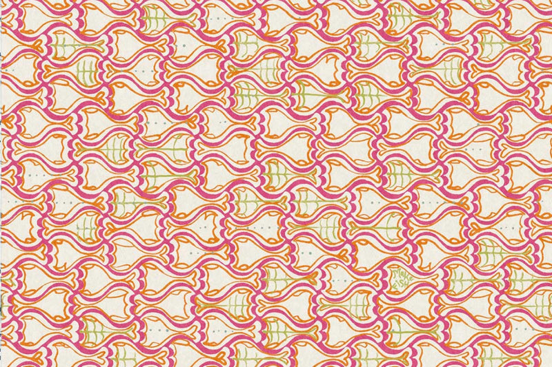 Make Fish Fuchsia Wallpaper by Christopher Farr Cloth