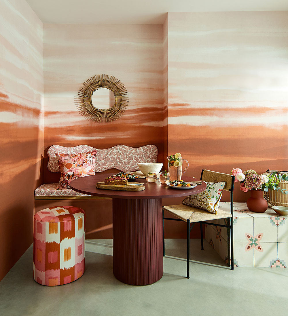 112918 Manzara Colour 3 Brazilian Rosewood Wallpaper by Harlequin