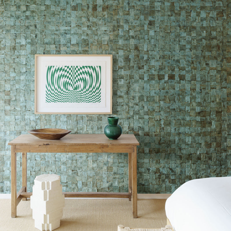 40704 Alba Melaky Turquoise Wallpaper By Arte