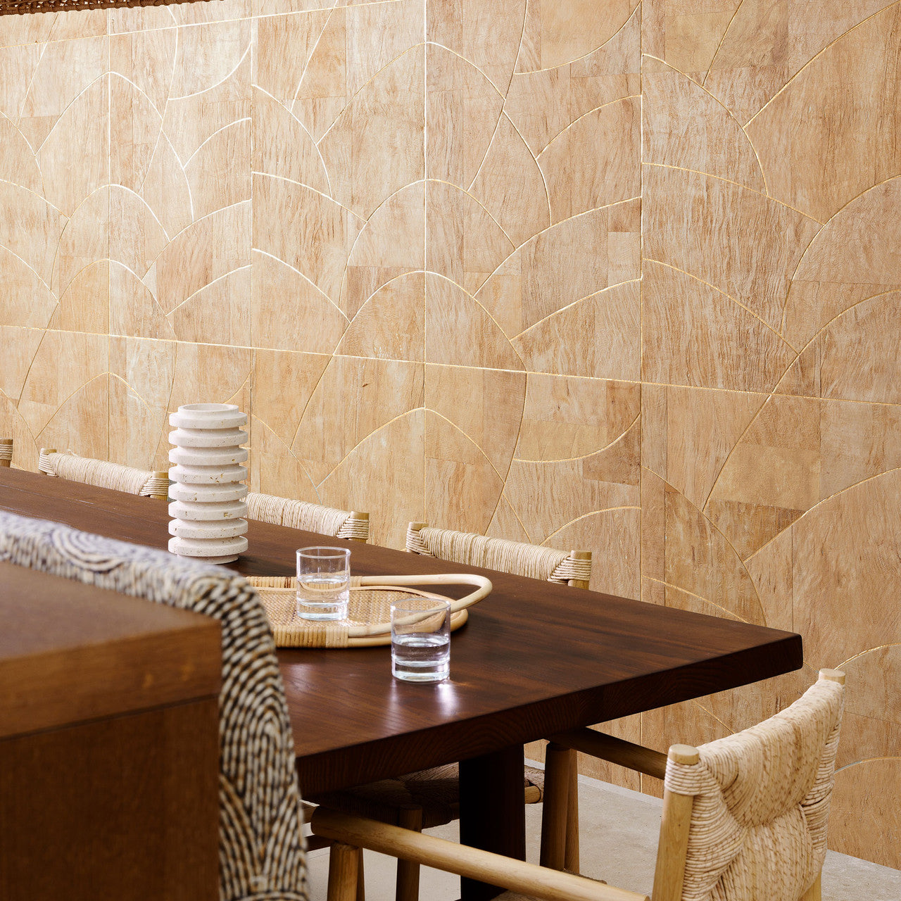 40711 Rubra Melaky Golden Natural Wallpaper By Arte