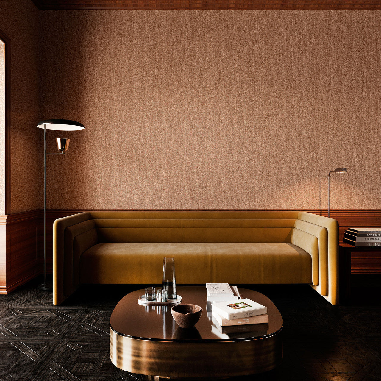 63529 Montagna Merino Marmalade Wallpaper By Arte