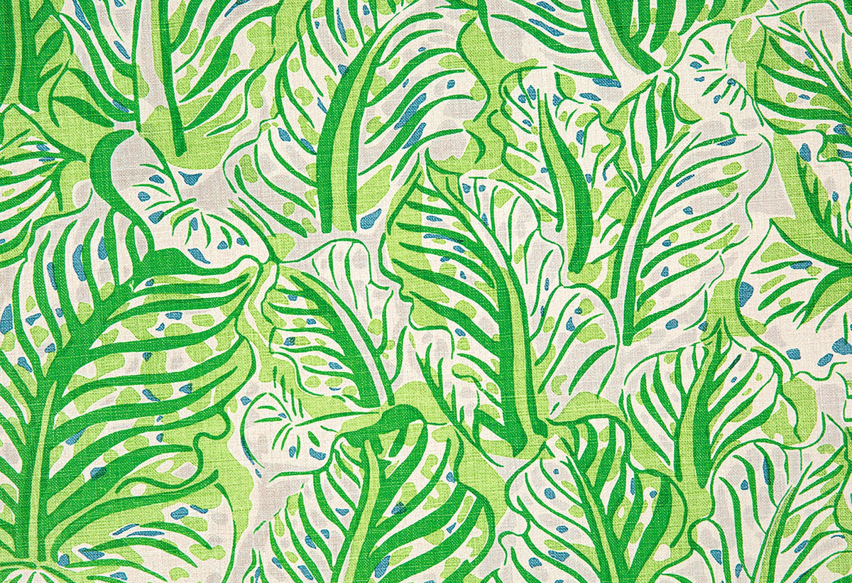 Mille Feuilles Green fabric by Christopher Farr Cloth