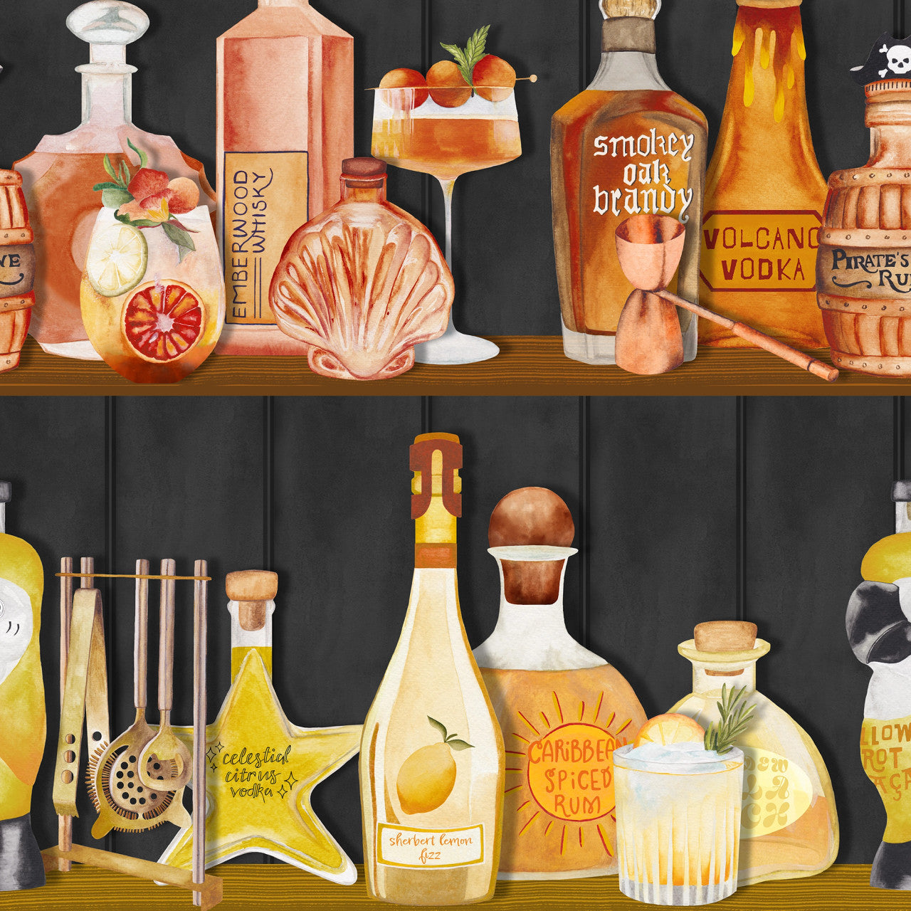 BMPP004/07A Mixology Wallpaper by Brand McKenzie