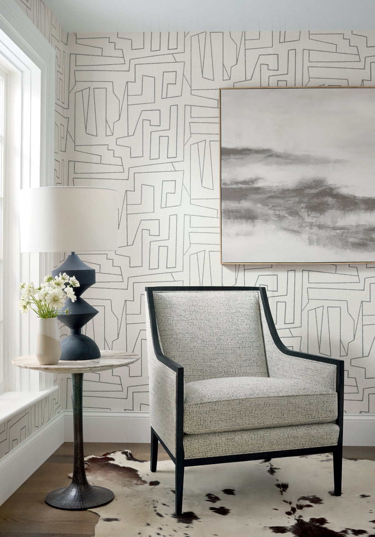 Matrix Modern Resource 4 Neutral Wallpaper by Thibaut | T41028