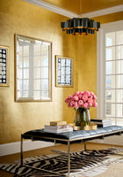 Metal Leaf Modern Resource 4 Metallic Pewter Wallpaper by Thibaut | T41012