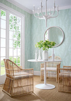 Spring Blooms Modern Resource 4 Metallic Pewter on Lavender Wallpaper by Thibaut | T41052
