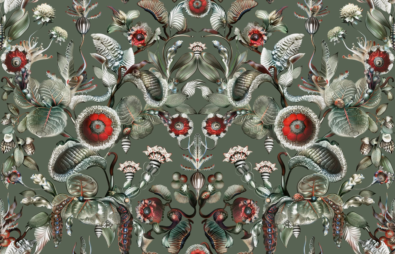 MO5001 Coccinella Bella Sage Green Wallpaper by Moooi