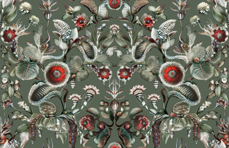 MO5001 Coccinella Bella Sage Green Wallpaper by Moooi